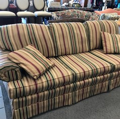 striped sofa